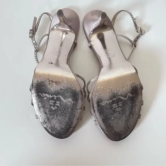 Nina Champagne Platform Sandal Size 9M - Picture 5 of 11